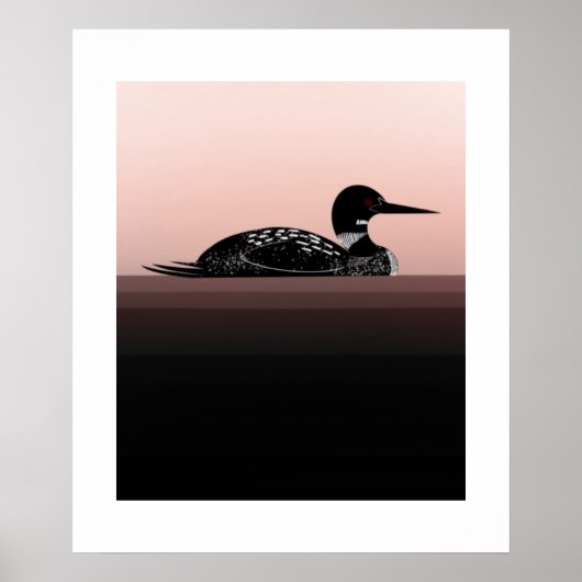 Gewone duikervogel poster (Voorkant)