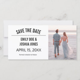 gewone eenvoudige bewaar de datum bruiloft aangepa save the date