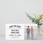 gewone eenvoudige bewaar de datum bruiloft aangepa save the date (Staand voorkant)