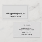 Gewone en moderne raadgever bij het Visitekaartje  (Voorkant / Achterkant)