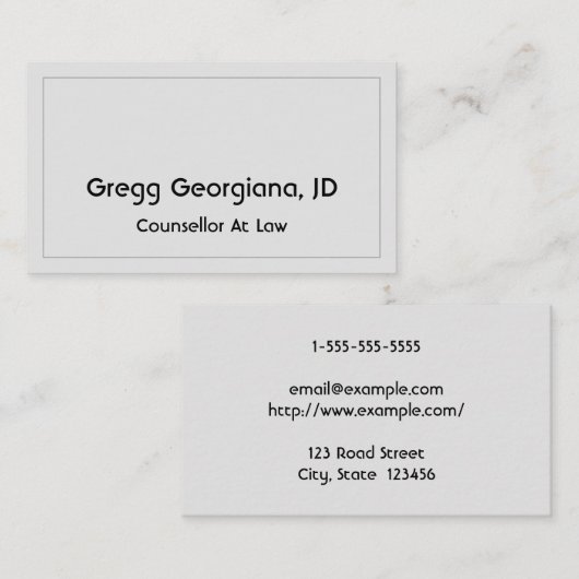 Gewone en moderne raadgever bij het Visitekaartje  (Voorkant / Achterkant)