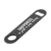 Gewone flesopener van staal voor bier 'Just a Pop  Speed Flessenopener (Voorkant Gekanteld)