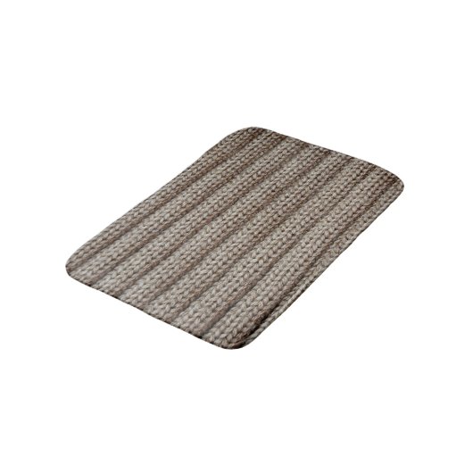 Gewone gebreide stof, bruine textuur. badmat (Gekanteld)