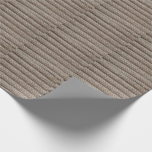 Gewone gebreide stof, bruine textuur. cadeaupapier (Hoek)