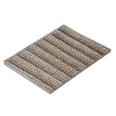 Gewone gebreide stof, bruine textuur. notitieboek (Linkerzijde)