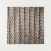 Gewone gebreide stof, bruine textuur. wandkleed (Voorkant (horizontaal))