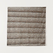 Gewone gebreide stof, bruine textuur. wandkleed (Voorkant)