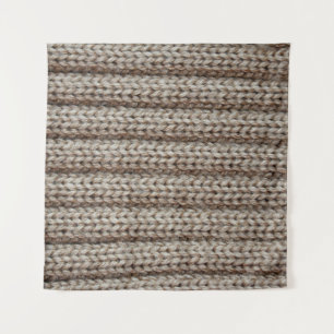 Gewone gebreide stof, bruine textuur. wandkleed