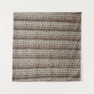 Gewone gebreide stof, bruine textuur. wandkleed