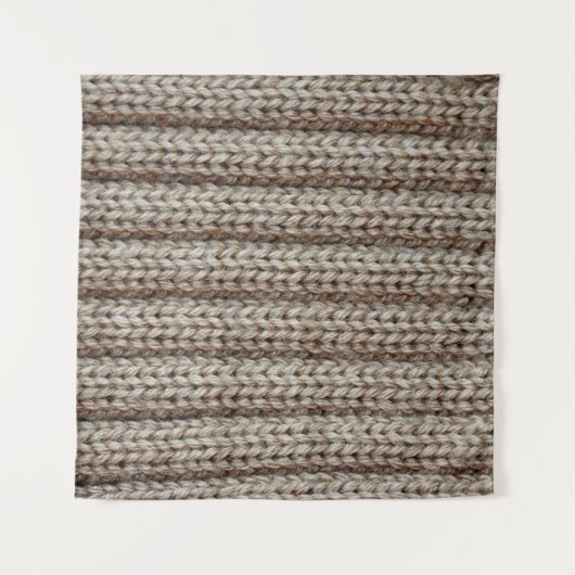 Gewone gebreide stof, bruine textuur. wandkleed (Voorkant)