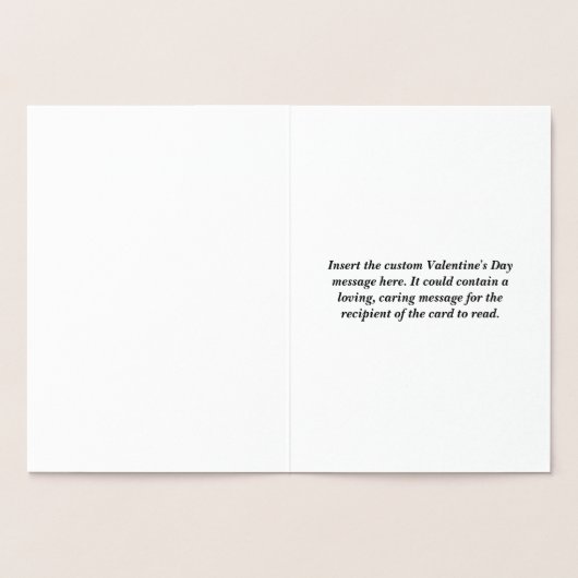 Gewone & Gepersonaliseerde Valentijnsdag Kaart (Binnen)