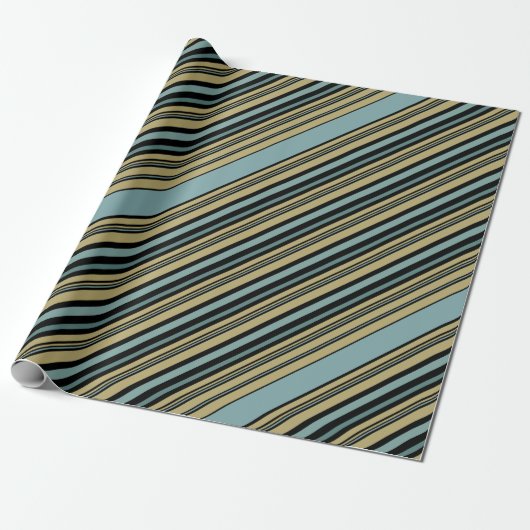 Gewone gestripte olijven, groen, zwart en grijs Th Cadeaupapier (Uitgerold)