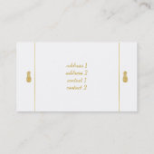 gewone gouden ananas visitekaartje (Achterkant)