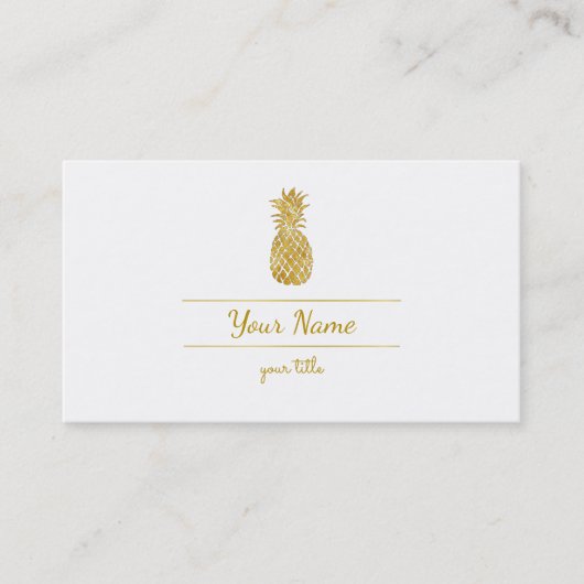 gewone gouden ananas visitekaartje (Voorkant)
