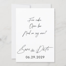 Gewone Grappige Save The Date Kaarten Wit
