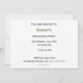 gewone groene Afstuderen multi-foto Uitnodiging (Achterkant)