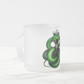 Gewone Groene Slang Witte Mok met Kroon (Voorkant links)