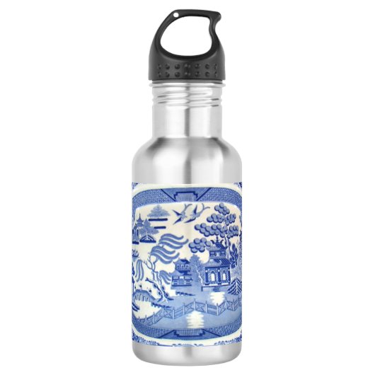 Gewone heirloom: Blauwe wilg. Waterfles (Voorkant)