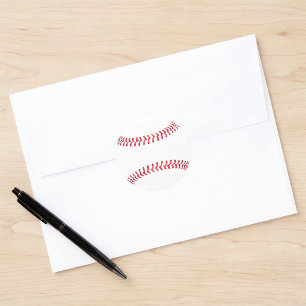 Gewone honkbal met naden Aanpasbare sportartikelen Ronde Sticker