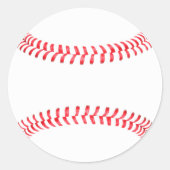 Gewone honkbal met naden aanpasbare sportartikelen ronde sticker (Voorkant)