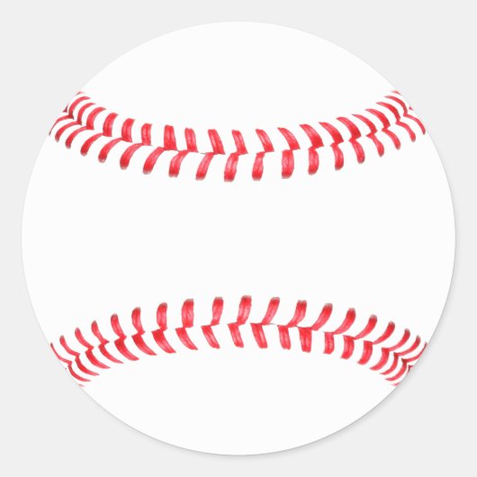 Gewone honkbal met naden aanpasbare sportartikelen ronde sticker (Voorkant)