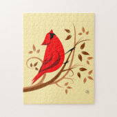Gewone kardinaal vogel puzzels (Verticaal)