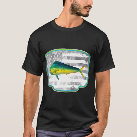 Gewone karper Amerikaanse vlag 1 T-shirt (Voorkant)