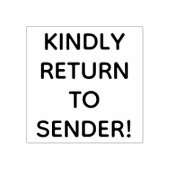 Gewone "KINDLY RETURN TO SENDER!" Stempel van Rubb (Afrduk)