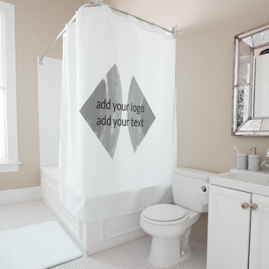 gewone , kleurrijke blauwe glans douchegordijn (In situ)