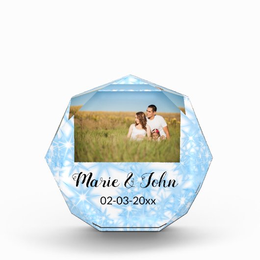 gewone , kleurrijke blauwe glans fotoblokken (Voorkant)