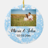 gewone , kleurrijke blauwe glans keramisch ornament (Achterkant)