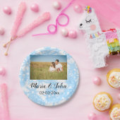 gewone , kleurrijke blauwe glans papieren bordje (Feest)