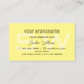 Gewone Koffie Bruin en Crème Eenvoudig met Monogra Visitekaartje (Achterkant)