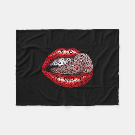 Gewone kostbare tong fleece deken (Voorkant (Horizontaal))