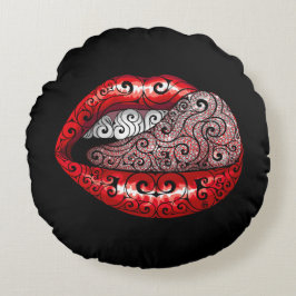 Gewone kostbare tong rond kussen