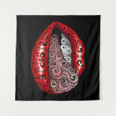 Gewone kostbare tong wandkleed (Voorkant (horizontaal))