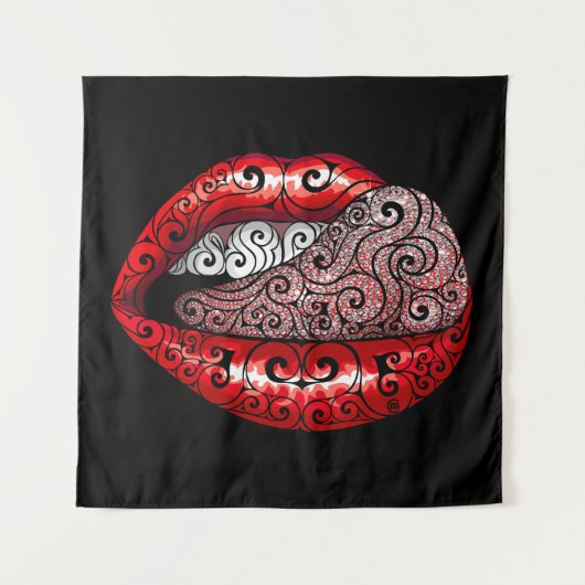 Gewone kostbare tong wandkleed (Voorkant)