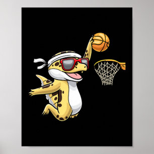 Gewone luipaard gekko spelen Bysketbyll reptiel Li Poster