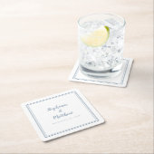 Gewone moderne minimumpartij voor mosterdblauw huw kartonnen onderzetters (Insitu)