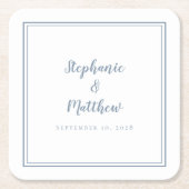 Gewone moderne minimumpartij voor mosterdblauw huw kartonnen onderzetters (Voorkant)