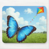 Gewone Morpho Vlinder Laat Vlieger Op Muismat (Voorkant)