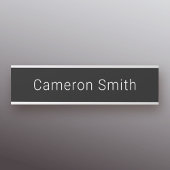 Gewone naam zwart deurbordje