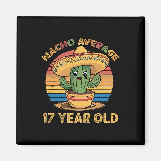 Gewone Nacho 17 Jaar Oude Cinco De Mayo 17e Verjaa Magneet (Voorkant)