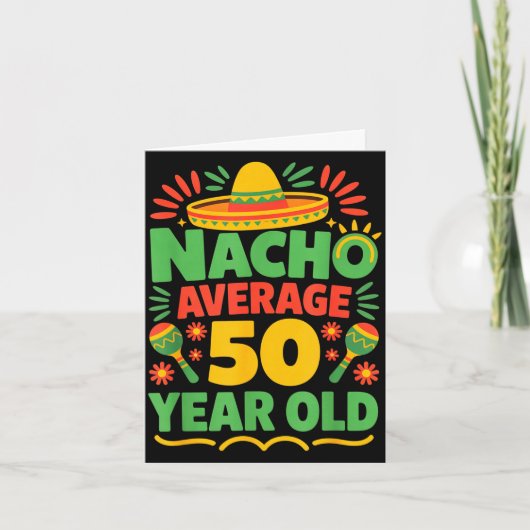 Gewone nacho 50 jaar oude cinco de mayo 50ste kaart (Voorkant)