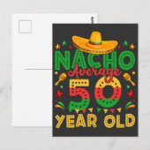 Gewone Nacho 50 Jaar Oude Cinco de Mayo Briefkaart (Voorkant / Achterkant)