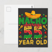 Gewone Nacho 55 Jaar Oude Cinco de Mayo Briefkaart (Voorkant / Achterkant)