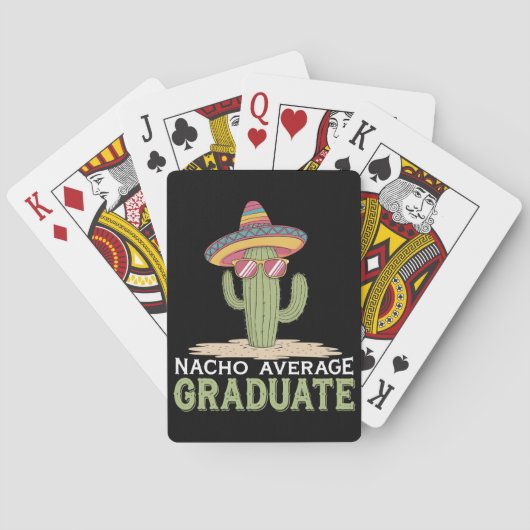 Gewone Nacho Afgestudeerde Cactus Afstuderen Mexic Pokerkaarten (Achterkant)