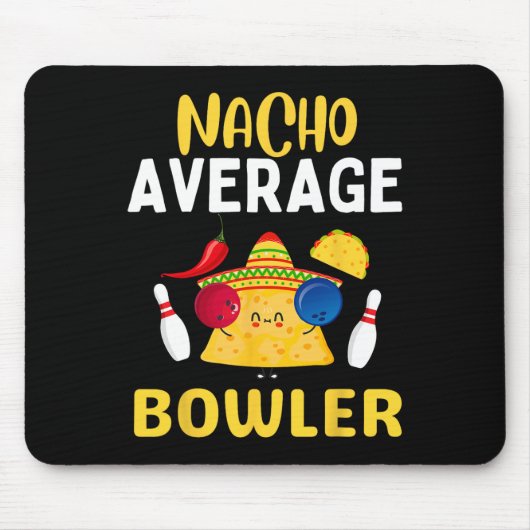 Gewone Nacho-Bowler Cinco De Mayo Bowling Mexicaan Muismat (Voorkant)