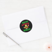 Gewone Nacho-Bowler Cinco De Mayo Bowling Mexicaan Ronde Sticker (Envelop)