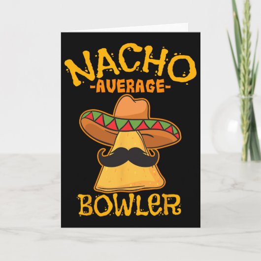 Gewone Nacho-Bowler Mexicaans Bowlen Cinco De Mayo Kaart (Voorkant)
